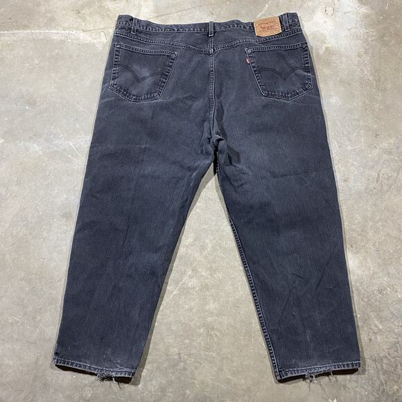 VTG Levi’s 550 Black Jeans USA Made Men’s 48x28 Relaxed Fit - Picture 1 of 13